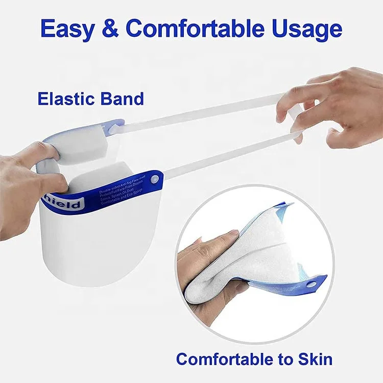 DAIERTA Manufacturer Wholesale Custom Safety Customized Clear Plastic Disposable Anti Fog Protective Full Face Face Shield