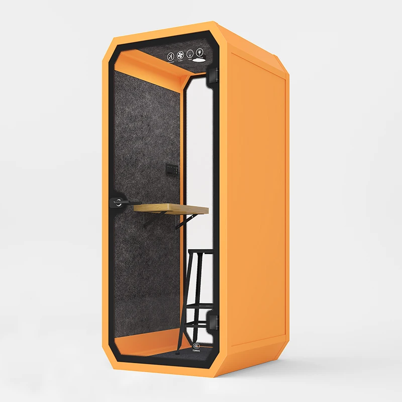 Noise Reduction Soundproof Private Space Phone Booth Prefab Movable Acoustic Office Pod Meeting Booth