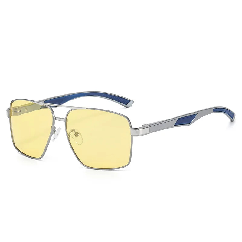 709 Fashion UV400 Sports Sunglasses Riding Sunglasses Color Changing Driver Night Vision Driving Glasses Retro Glasses