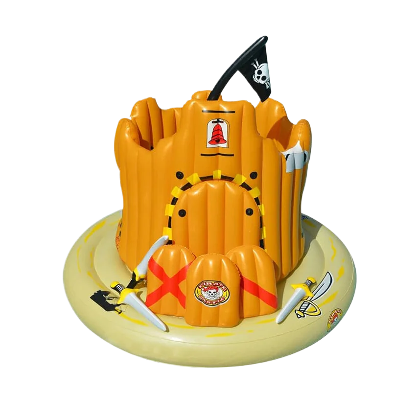 Ice Cube Tiki Bar Pirate Ship for Pools Lakes Beach Floating Kingdom Raft Lounger