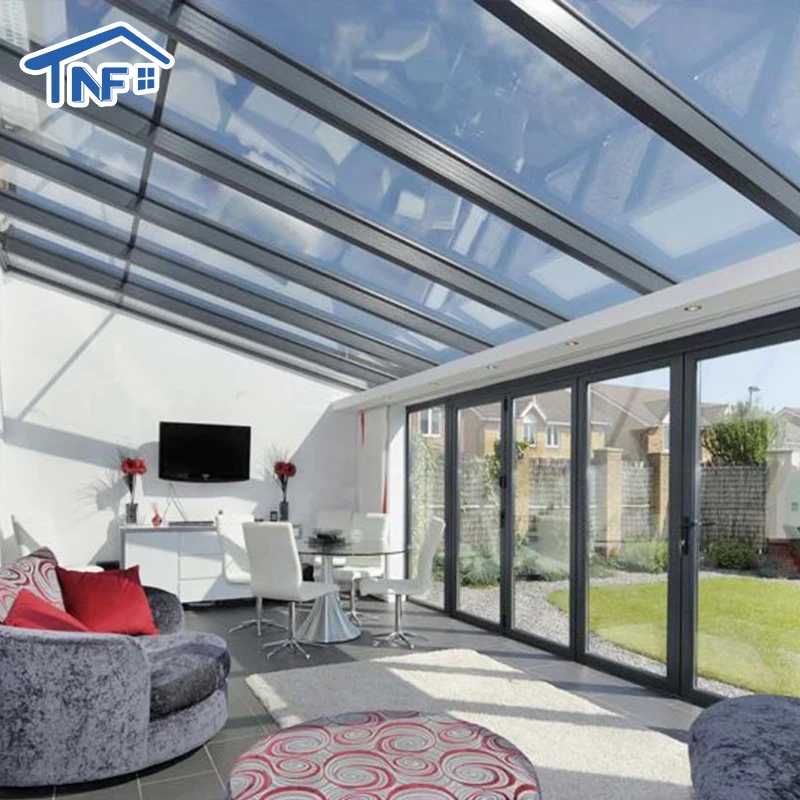 Resistant Steel frame And Glass House Economical Glass House Frame Garden Aluminum Sunroom