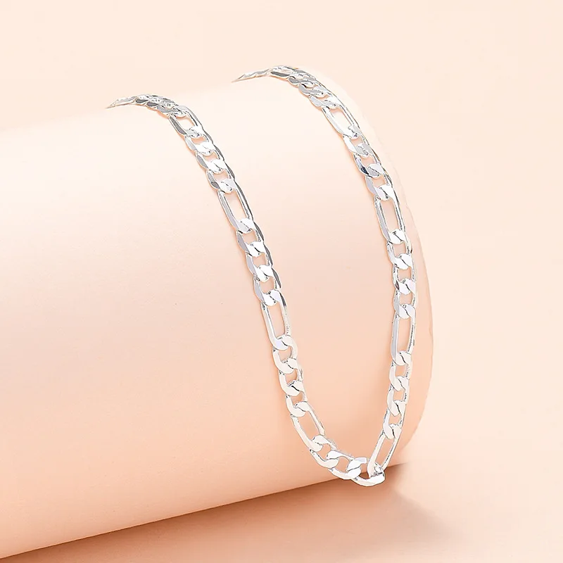 Factory Wholesale 925 Silver Plated Female Cross Chain Box Full Of Stars Melon Water Wave Matching Chain Necklace