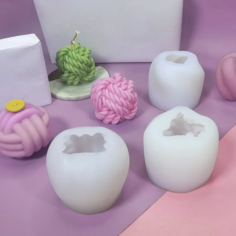 Ball of Yarn Silicone Resin Molds DIY Sweaters Gloves Cactus Shape Baking Cake Decorating Tools Soap Candle Molds