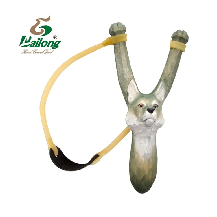 Direct 15 years factory CE standard hand carved catapult animal wooden sling shot