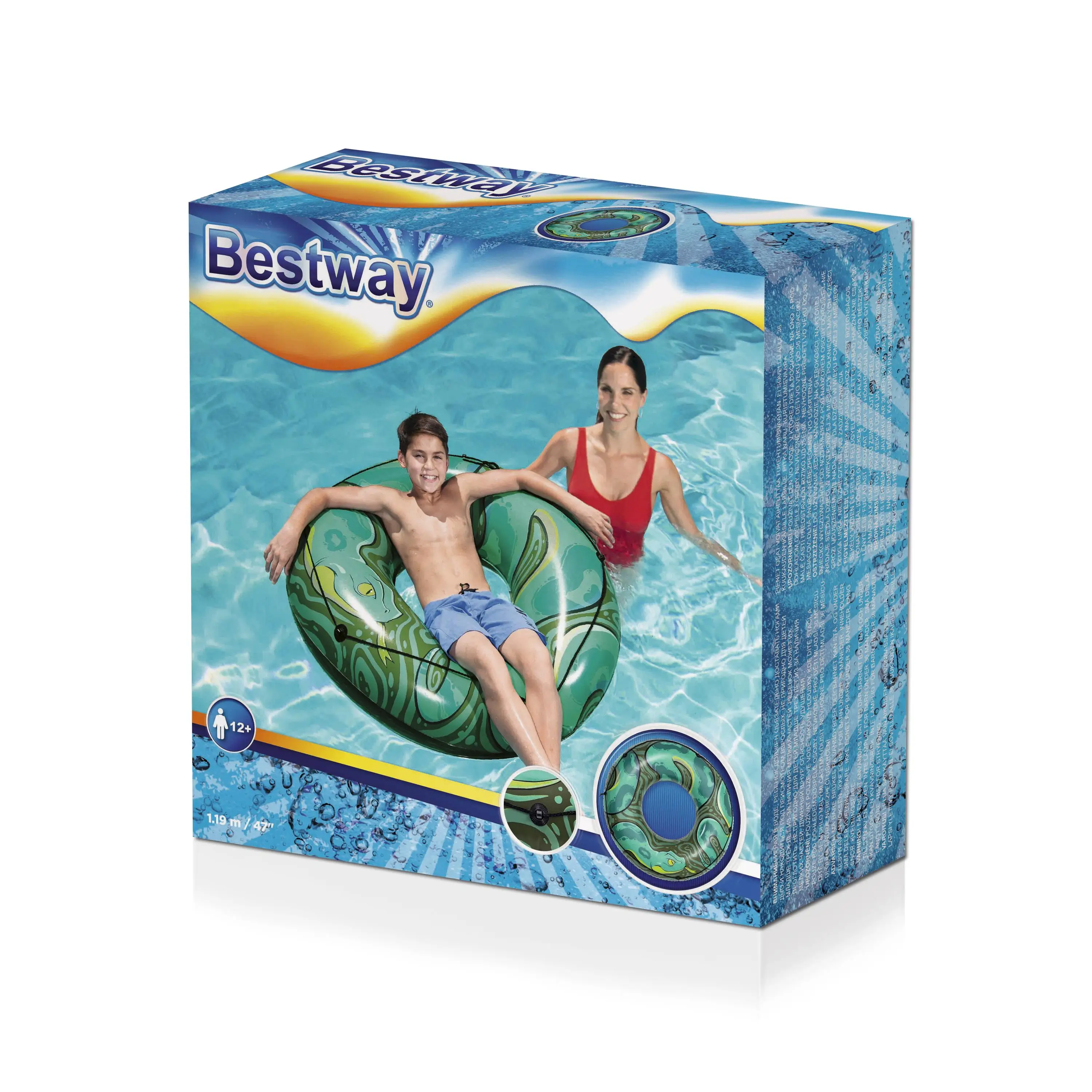 Bestway 36155 река змея плавать кольцо надувное 1 19 м x