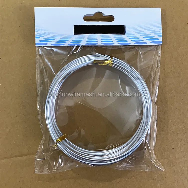 1mm 2mm 3mm 4mm 5mm Silver color craft aluminum wire anodized bonsai aluminum training wire for tree making