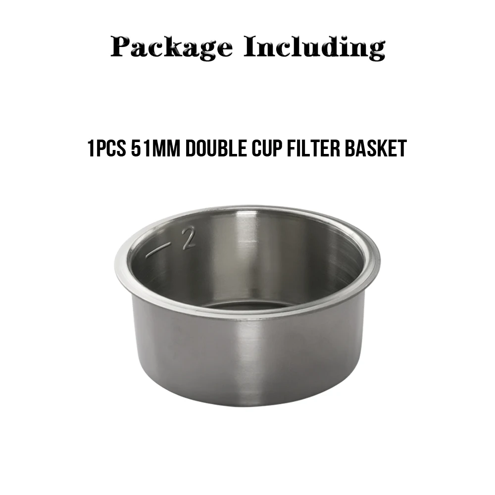 Нержавеющая сталь 1 шт. однослойный 51 мм 2 чашки высокого давления кофе машина фильтр пористые аксессуары двойная чашка