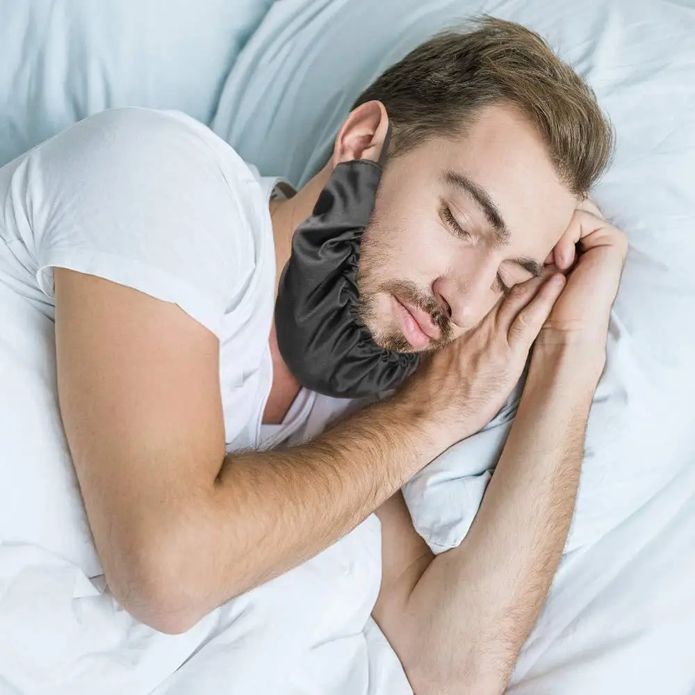 
Adjustable Mens Facial Bedtime Bib Hair Apron Guard Bonnet Rag Beard cover reusable 