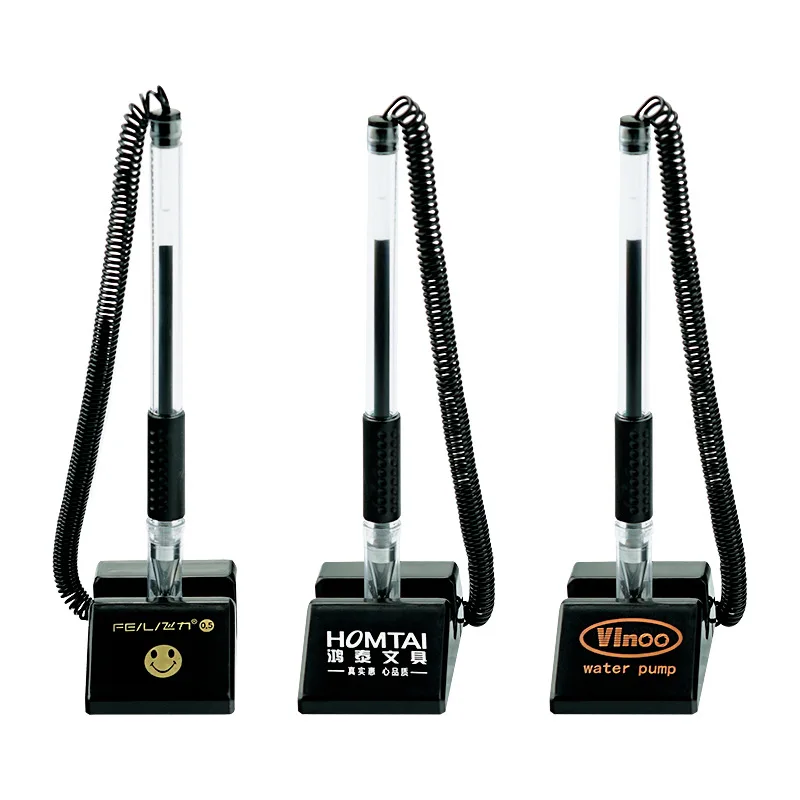 Promotional table logo pen Wholesale advertising pens Plastic cheap hotel gel pens