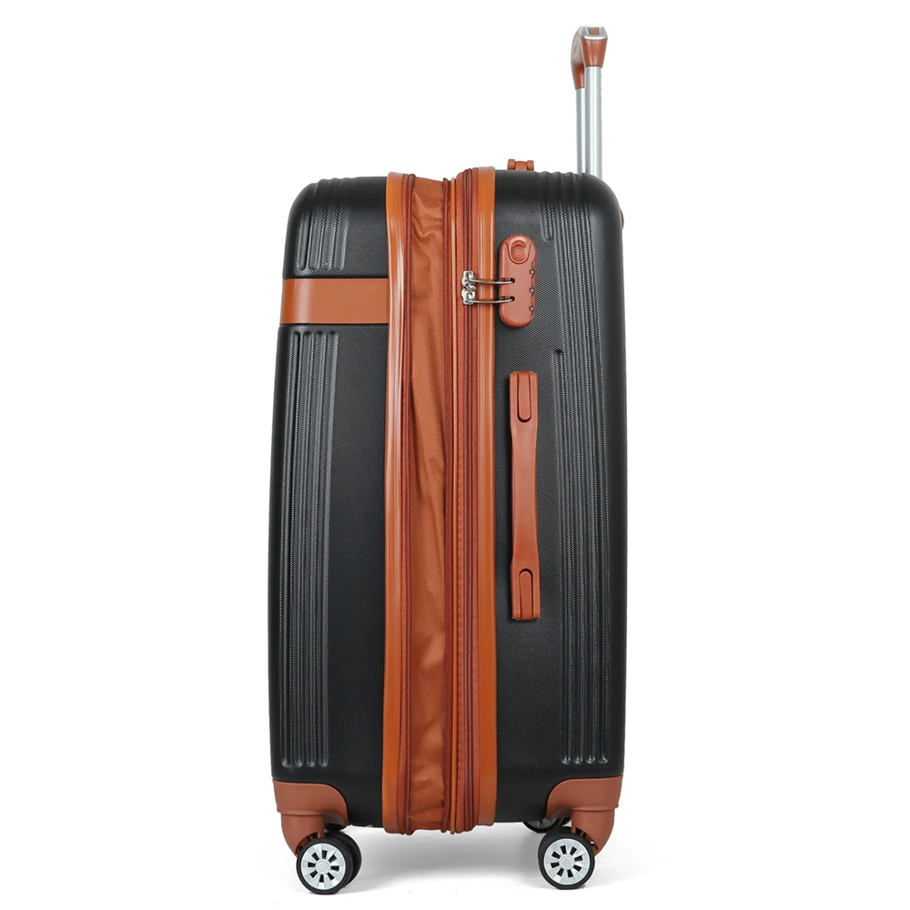 Oem/odm Suitcase Luggage Black Trolley Bag Suitcase Abs+pc Suitcase Trolley Luggage With Tsa Lock