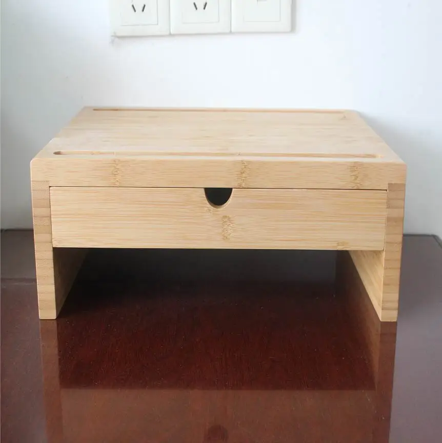 Hot selling bamboo laptop with drawer stands desk on bed
