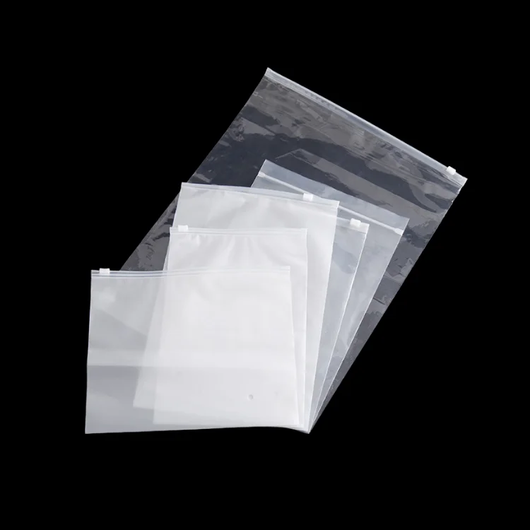 Custom printed eco friendly plastic packaging cpe plastic zipper lock bags for shoes clothing underwear packaging