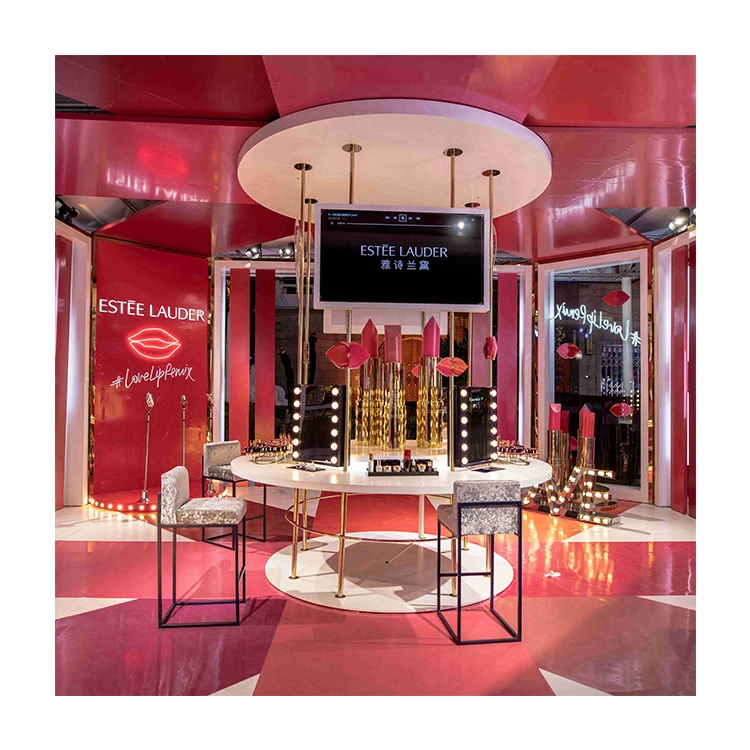 Shopping Mall Center Counter Top Foot Makeup Display Stand Decoration