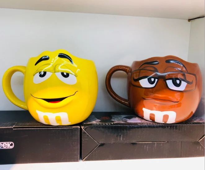 m & m.s milk chocolate beans expression design milk ceramic mug  cute coffee mugs for girls multicolored