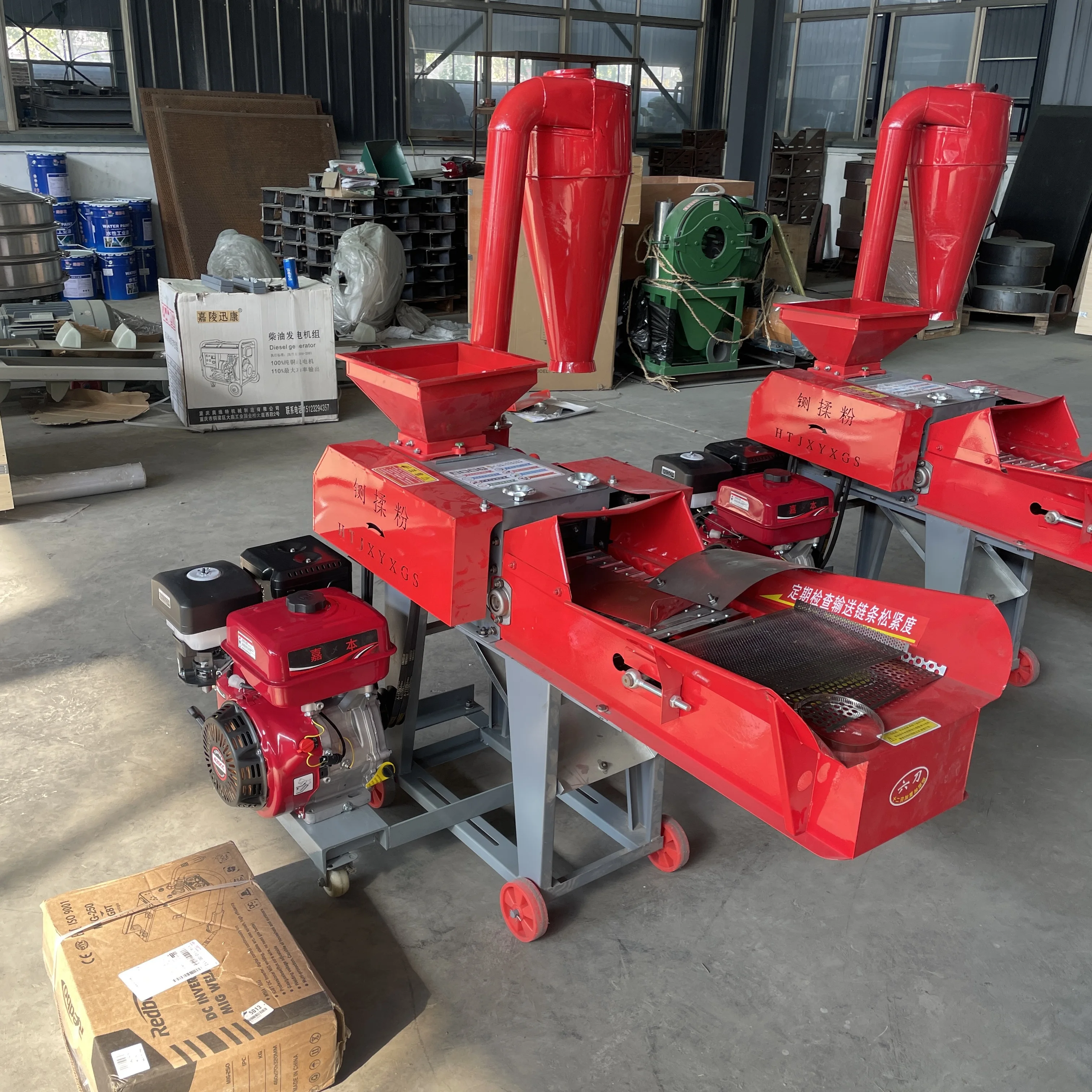 Agriculture Grass Crusher Chaff Straw Cutter Animal Feed Material Cutting Corn Grain Grinding Crushing Milling Machinery