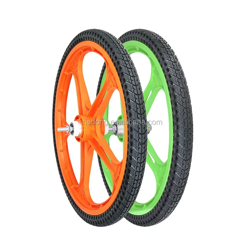 Nedong OEM 20inch 24inch 26inch No Air Tires solid bicycle tyres and rim MOQ300