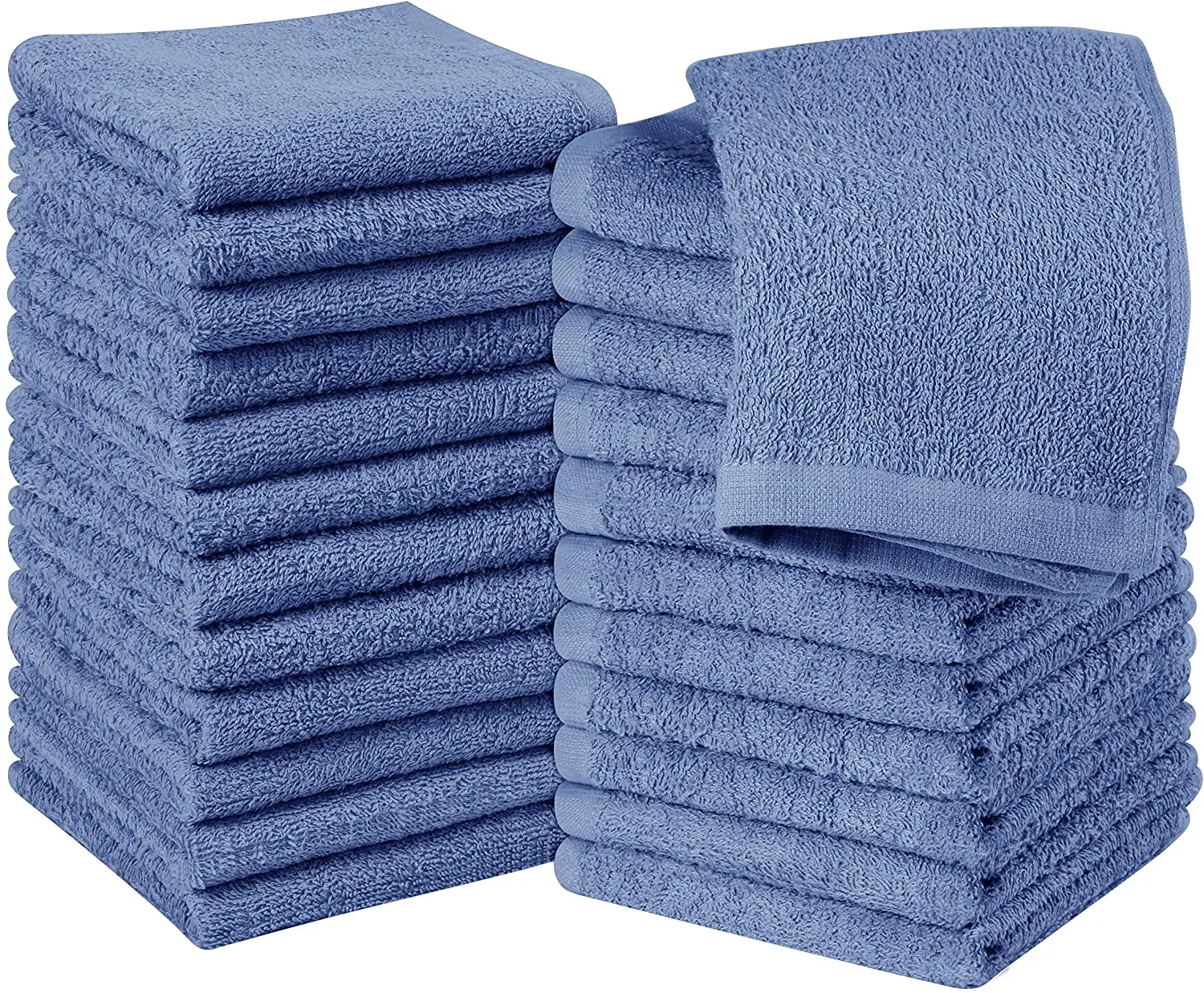 Cotton Washcloths 100% Ring Spun Cotton, Flannel Face Cloths, Highly Absorbent and Soft Feel Fingertip Towels