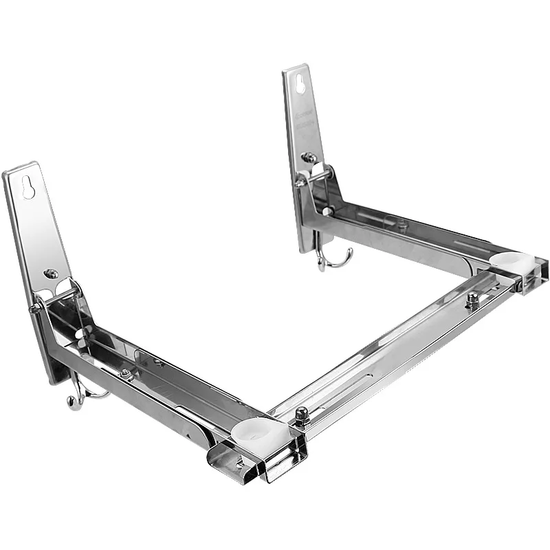 FF693 Kitchen Metal Wall Mounted Stretch Oven Shelf Stainless Steel Microwave Oven Bracket Rack