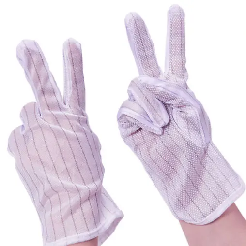 High Quality ESD pu anti-static stripe gloves