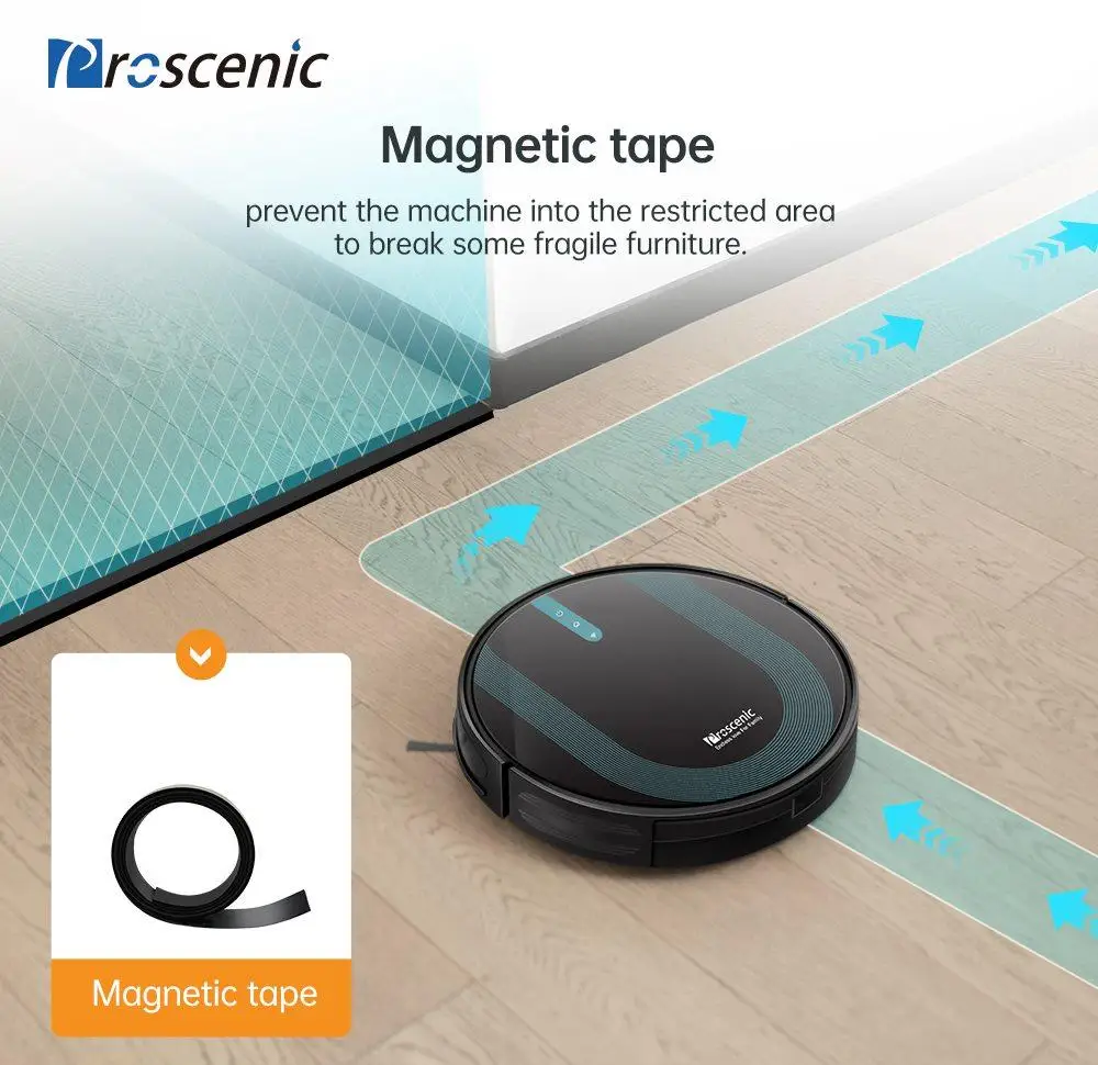 EU Stock Proscenic 850T Smart Robot Vacuum Cleaner 3000Pa Suction Wifi Robot sweeping Automatic housework hepler for home