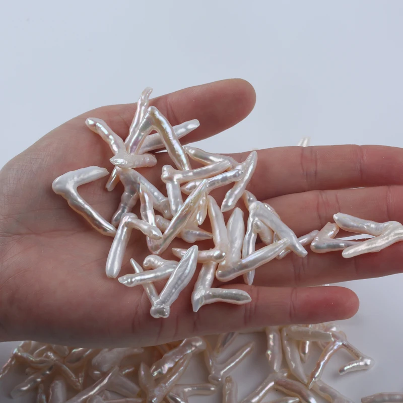 Wholesale Natural White Irregular Baroque Shape Freshwater Loose Pearl Beads For Jewelry Making