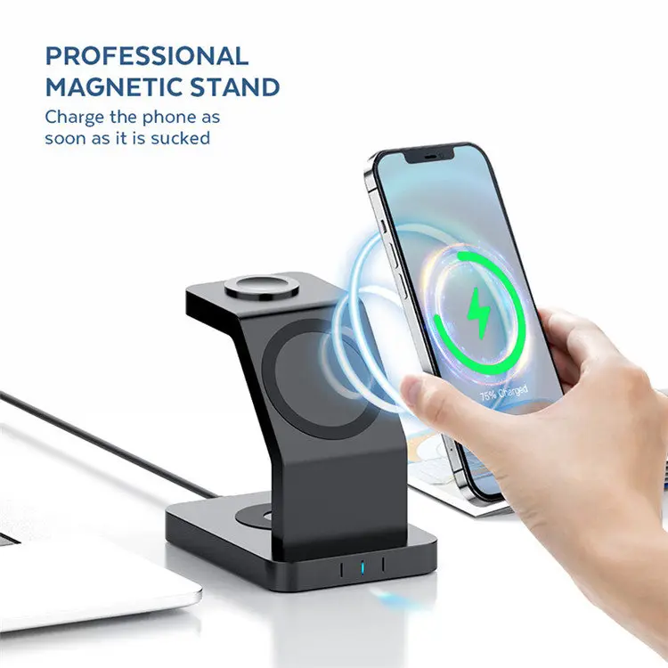 3in1 Magnetic Wireless Charger Stand Dock On Amazon Hot Selling Popular Products 2022 For iPhone 14/13/12/11 Charging Station