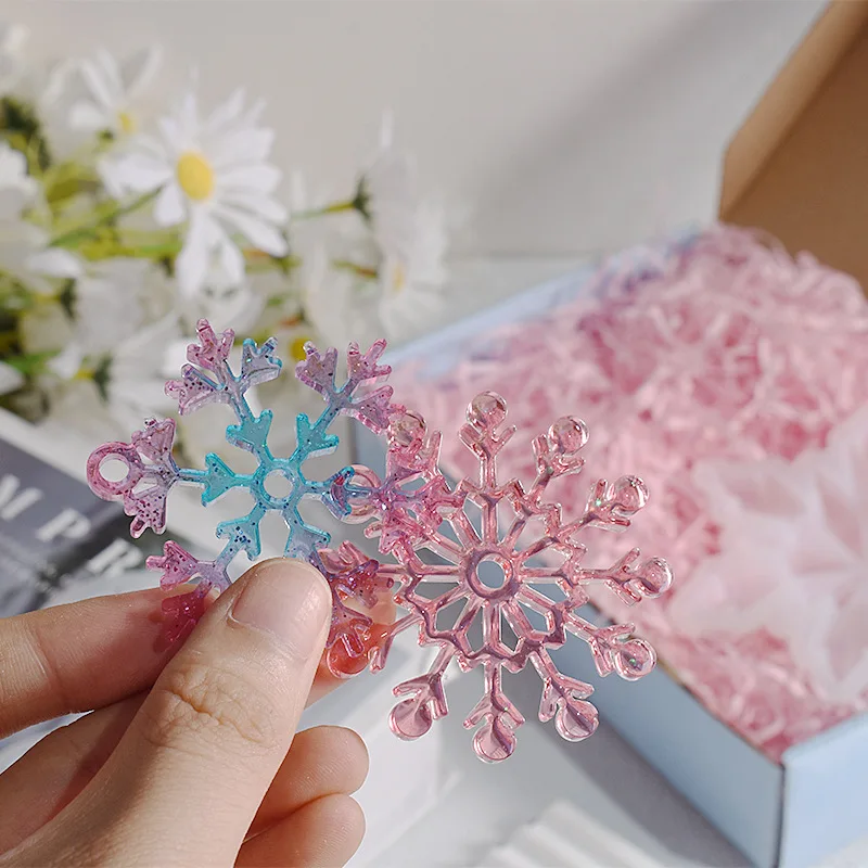 Wholesale DIY Silicone Mold Epoxy Resin Gypsum Plaster Various Snowflake Silicone Mold for Christmas Home Decoration BPA Free