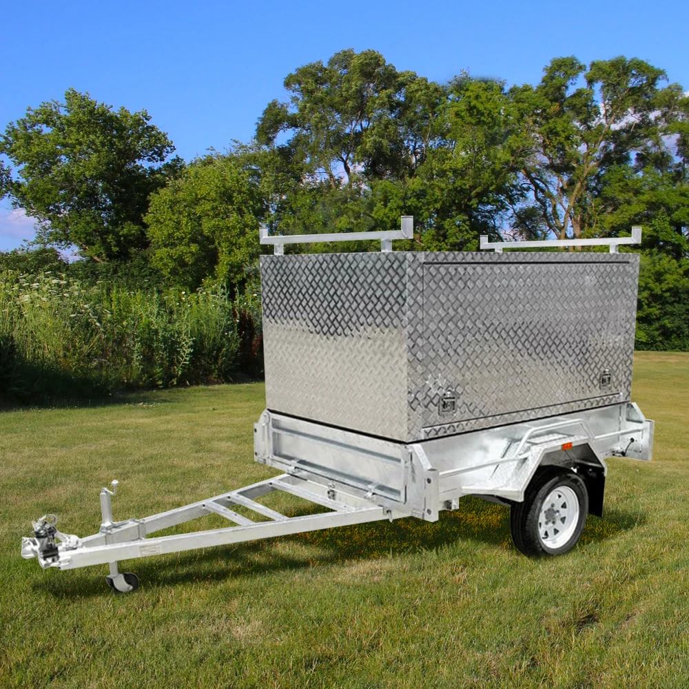 6x4 горячеоцинкованный трейлер с алюминиевым навесом