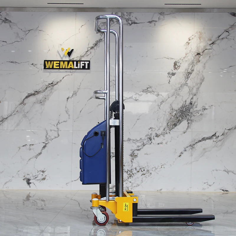 BDDJS manual stacker 400kg hand manual pallet operated stacker hydraulic lift