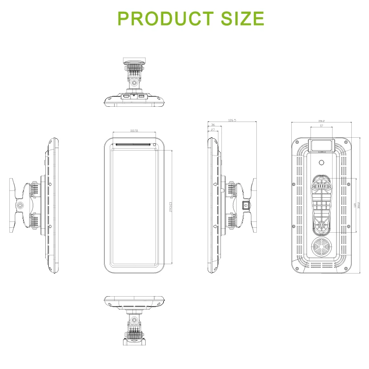 R46 12.3 Inch Truck Mirror Monitor System Car Side View Mirror Camera 1080P Dual Camera Car Side View Mirrors With Camera System