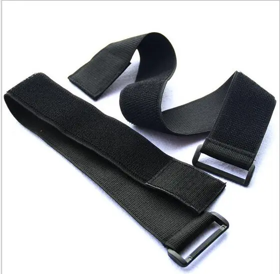Wholesale durable wide use elastic hook and loop tape elastic strap with buckle and hook and loop fastener
