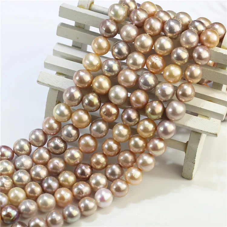 11-12mm genuine freshwater semi round shape pearl natural pearl for making jewelry