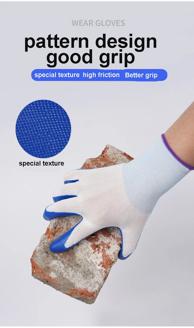 wholesale high quality Smooth nitrile coated gloves construction gloves working gloves for worker