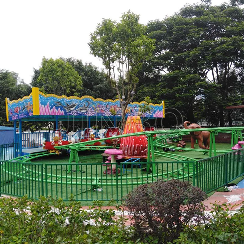 low price and cost hot sale park attractions 16 people 4 coaches kiddie small roller coaster for sale