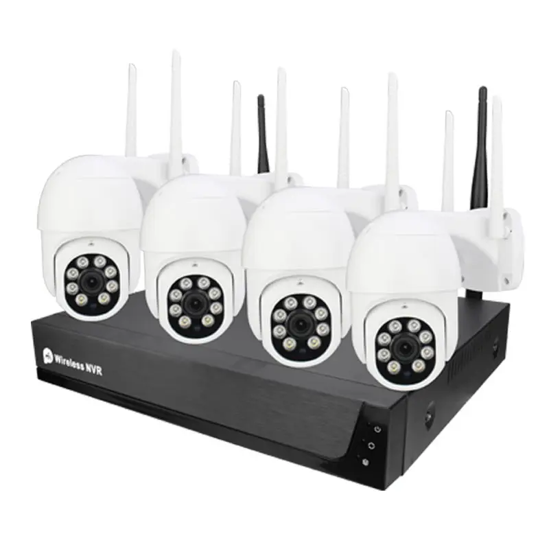 Tuya face & human detection 8ch wifi nvr kit 1080P HD outdoor surveillance camera set 4 channel wireless home security camera