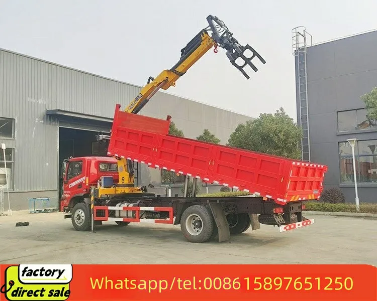 Hot sale Sinotruk HOWO truck mounted grab crane truck mounted brick grabber crane for sale