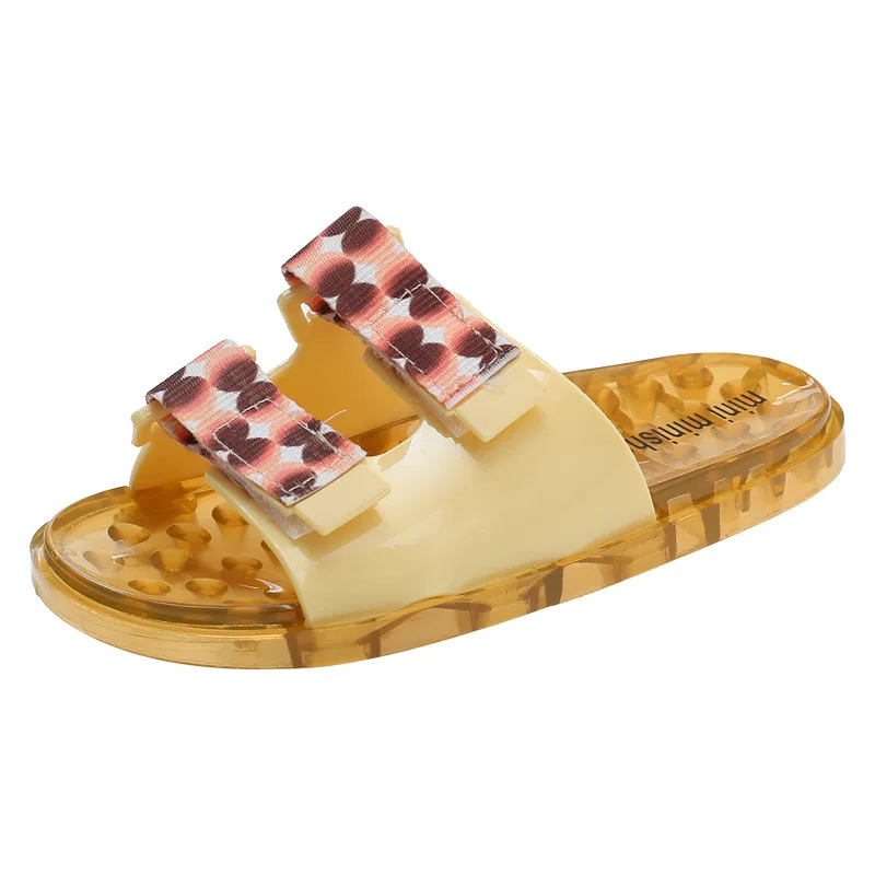 New Fashion Non Slip Children Kids Girls Summer Slide Sandals Cute Transparent Soft Slippers Shower Waterproof Beach Outdoor