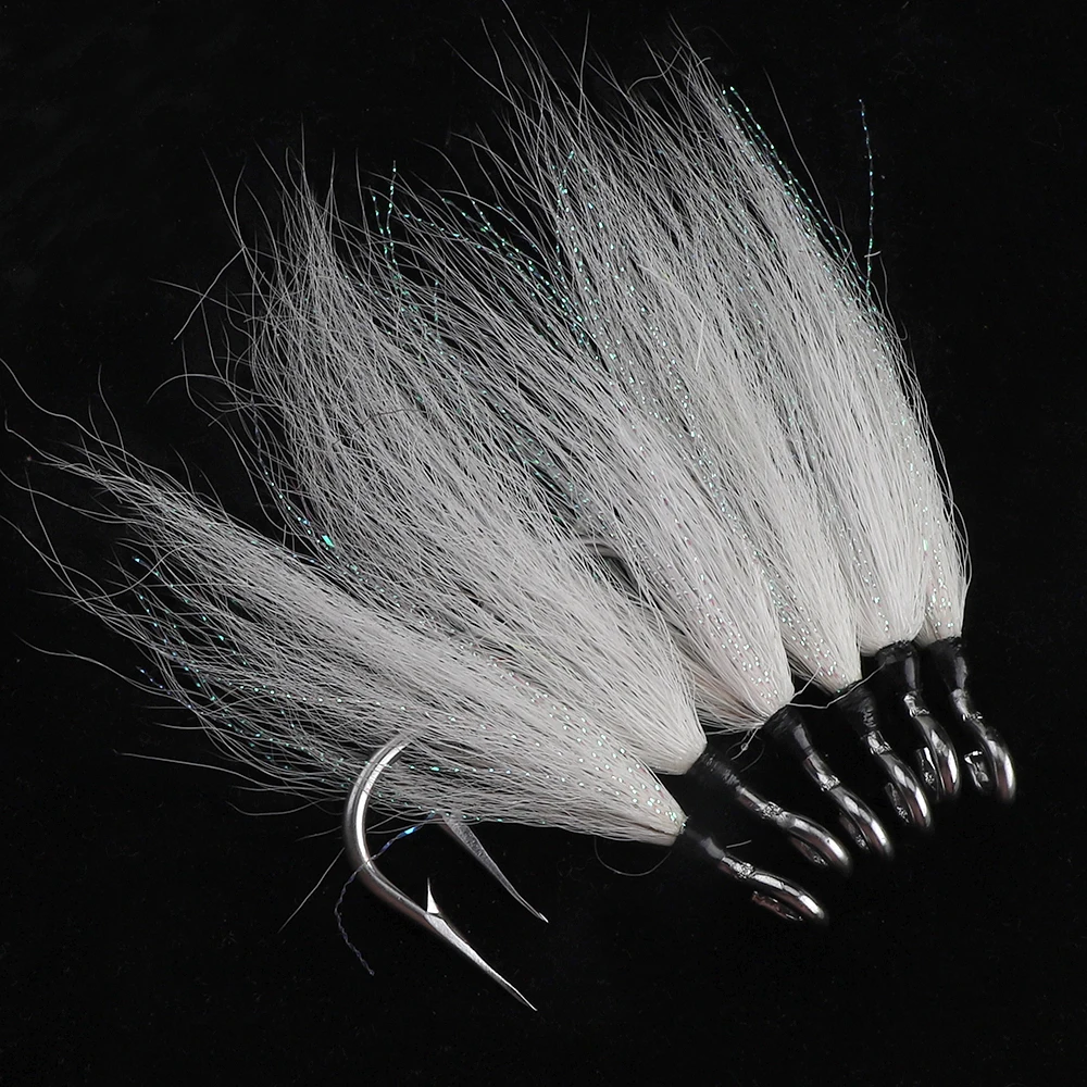 SUPERIORFISHING Wholesale Custom High Carbon Steel Strong Barbed Fishing Hooks With Feather