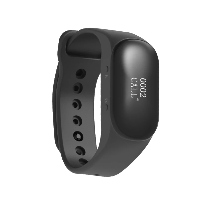 Wide Signal Range Wrist Waterproof Wireless Restaurant Smart Vibration Watch Receiver Waiter Calling System