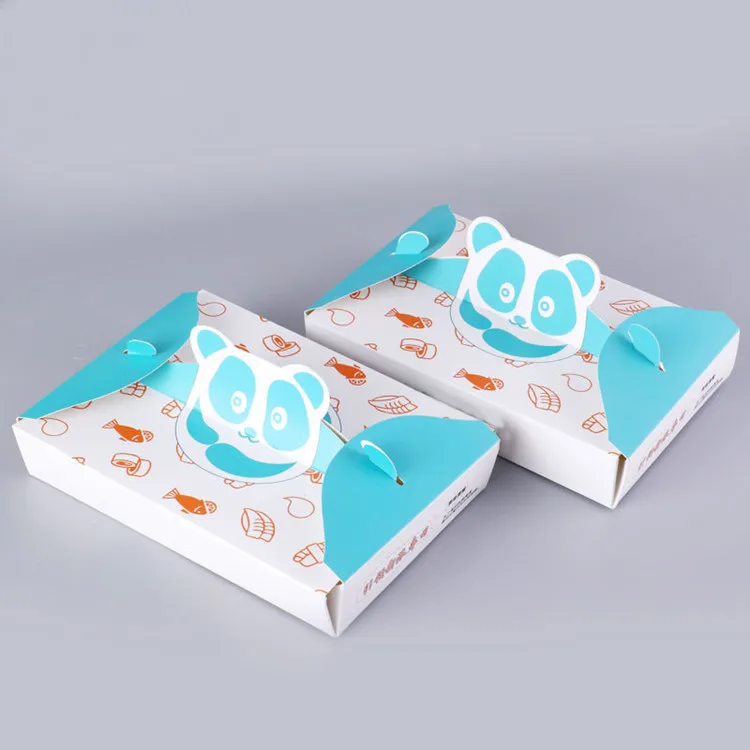 
Custom print take away paper food sushi packaging box with handle 