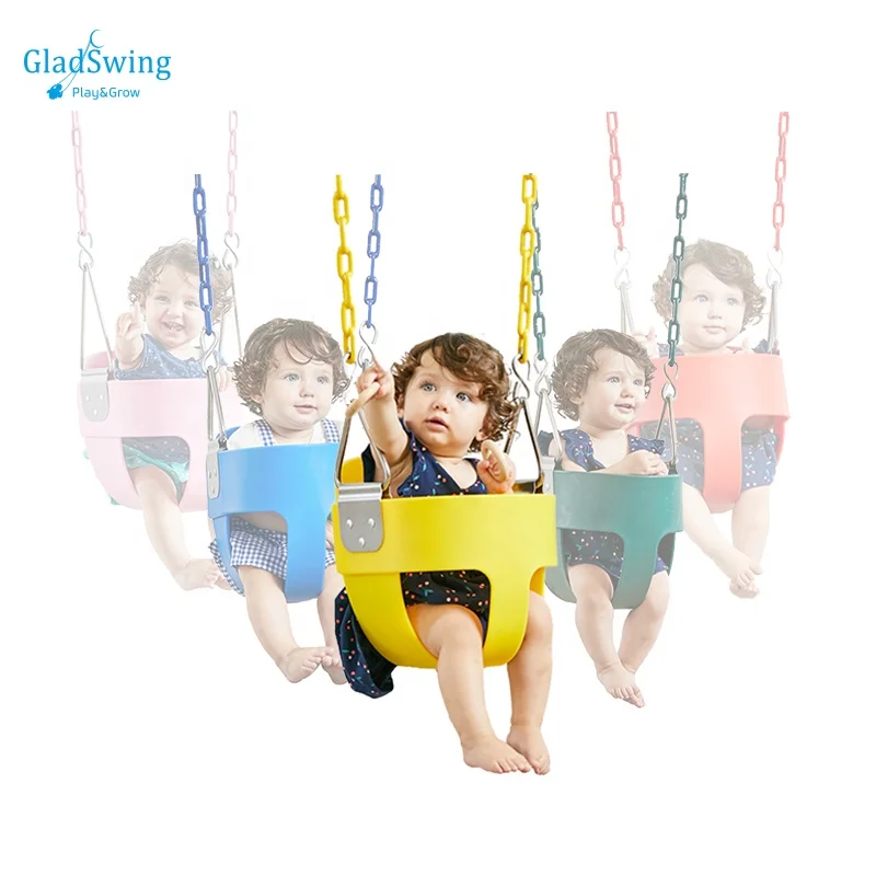 Gladswing High Back Full Bucket Toddler Antirust Chain Swing Seat