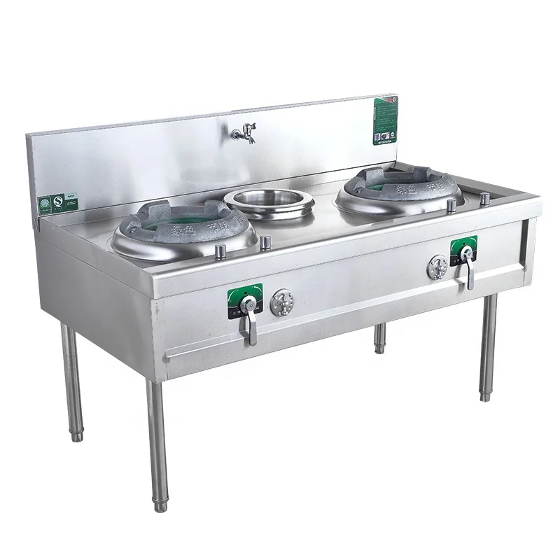 Super Good  Restaurant Use Double Burner Burning Stove Cooking Gas Stove 500 W