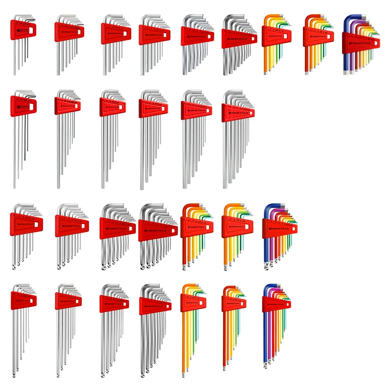 PB Swiss Tools Ball End Allen Wrench and Copper Mirror Matte L-type Wrench Set With Hard Ball End