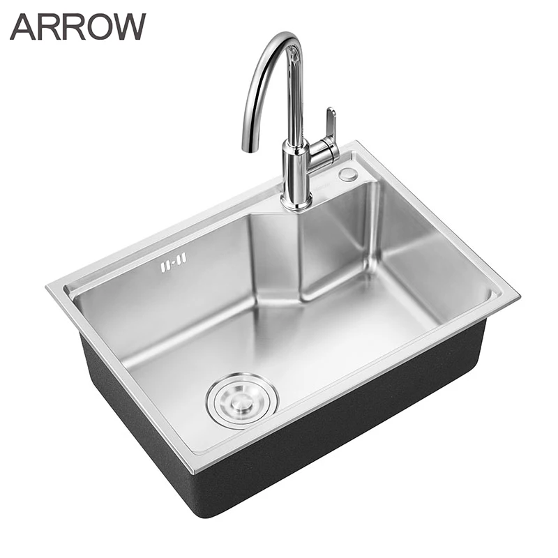 ARROW Undercounter Sink 304 Stainless Steel Single Bowl Vanity Wash Basin Deep Kitchen Sinks