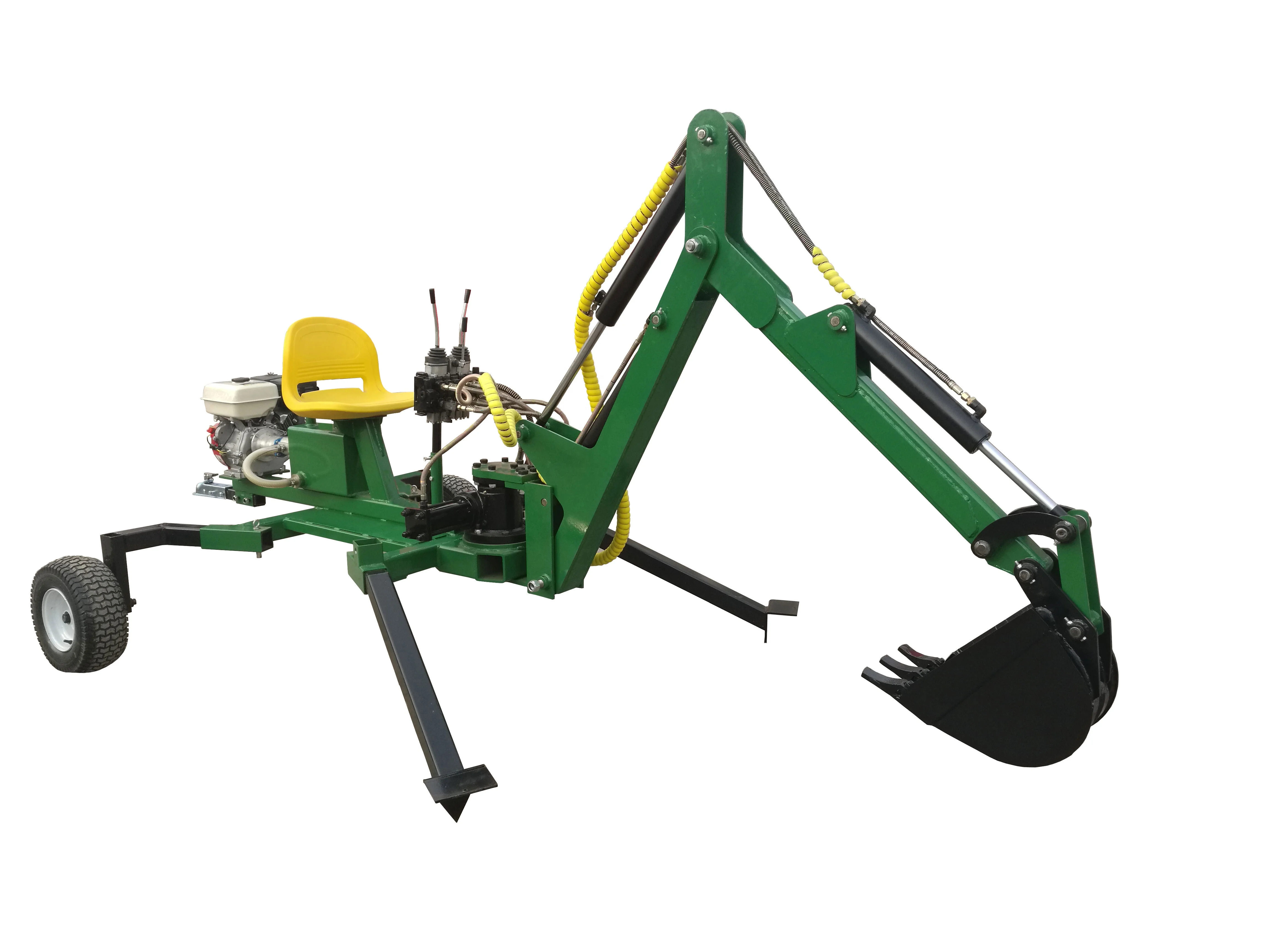 JQME21 back hoe for skid steers compact tractor mounted 3 point backhoe attachment