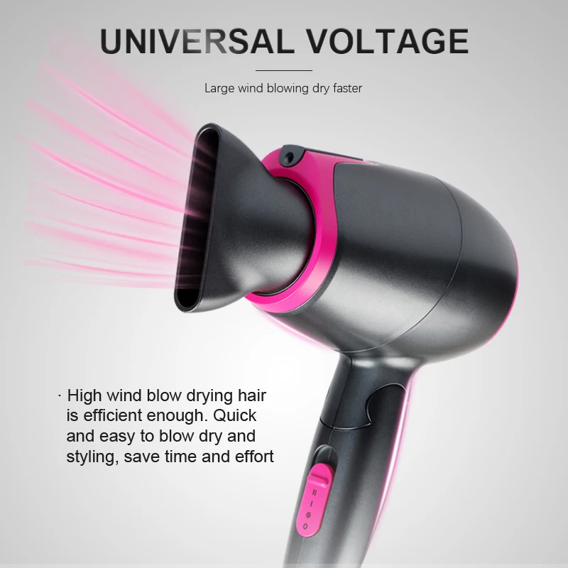 Professional Best Mini Light Weight Hot Rev Air Diffuser Shark Solar Powered Negative Ion Foldable One Step Hair Dryer
