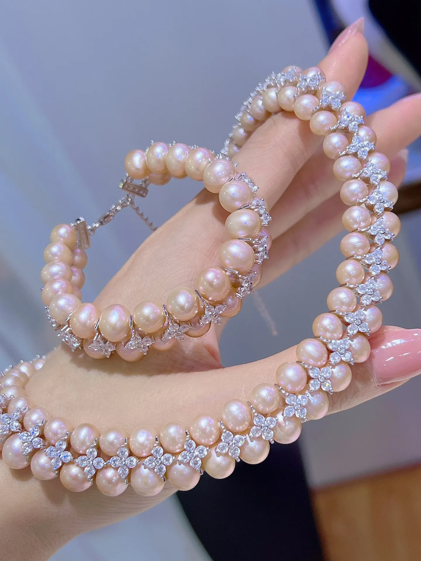 Sterling silver 925  quality natural Freshwater Pearl Bracelet Jewelry for women bracelet women