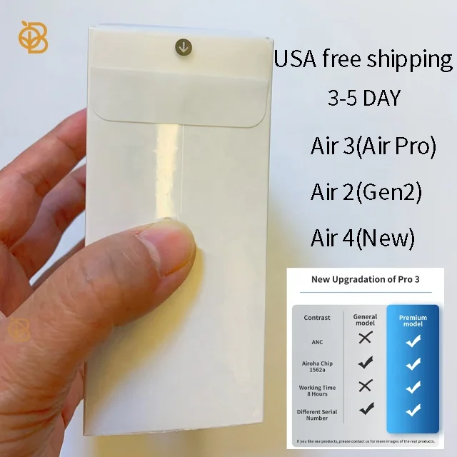Top Quality Original Logo Air Pro 3 Fast Connect Gen 3 Wireless Earbuds TWS ANC Air3 Pods Pro GPS Air 3 Gen 3