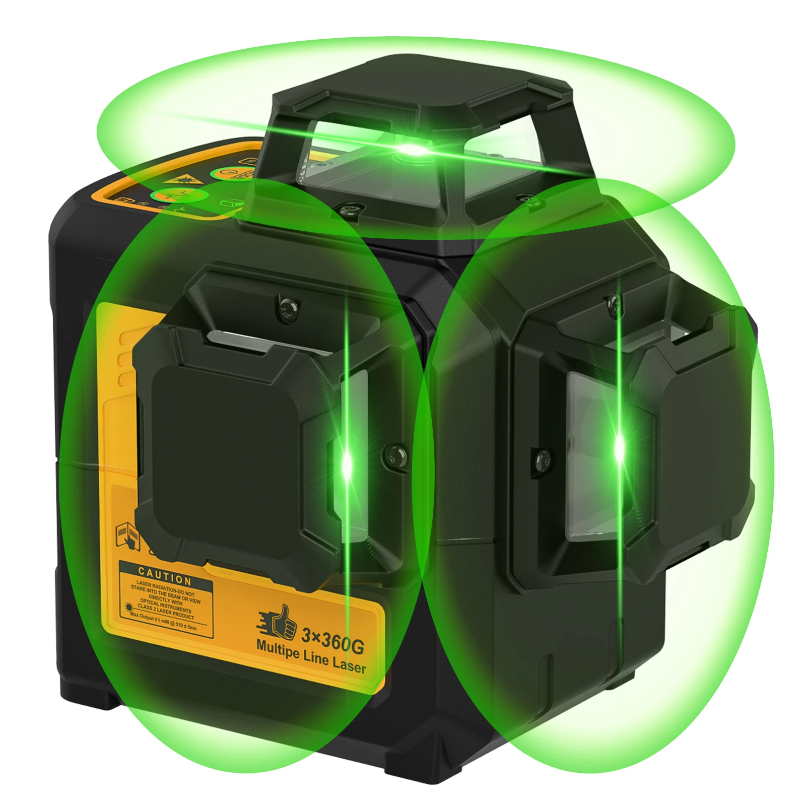 PlinEasy 3D Green Laser Level Cross Line Self Leveling LL-3DG Construction Laser tools with Type-C Charging