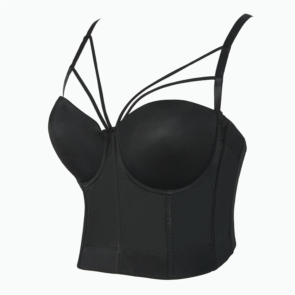 China Private Label Hot Self Adhesive Hot Plus Size Strap Korean Padded Push Up Bra For Girl Women